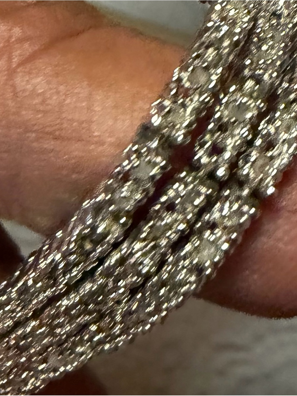 Macy's Sterling Silver Diamond Tennis Necklace - Silver - Picture 6 of 6